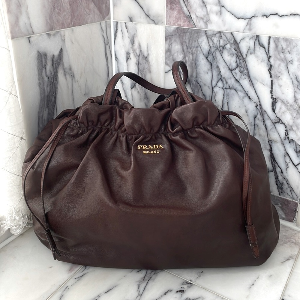 Prada Drawstring Tote Bag